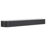 vidaXL Lit surélevé de jardin Acier galvanisé Anthracite