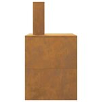 vidaXL Braise Marron 80 x 50 x 96 cm Acier résistant aux intempéries
