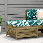 vidaXL Repose-pied de jardin 62x63 5x32 cm bois de pin imprégné