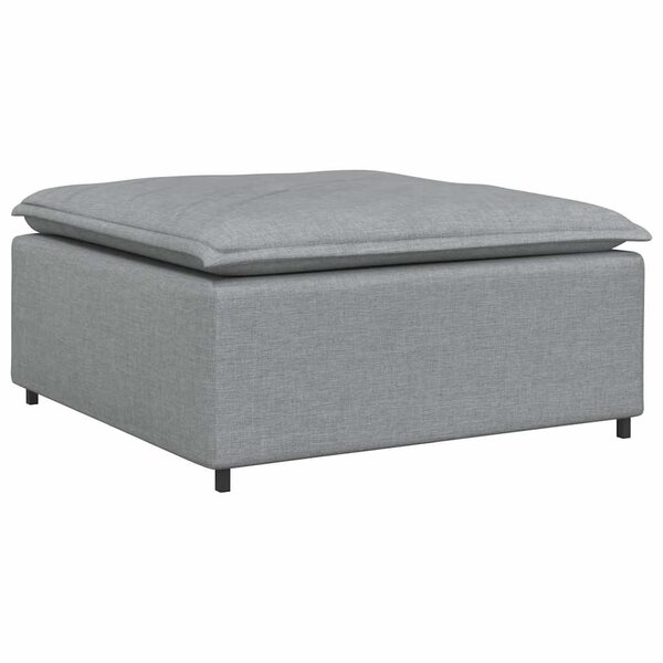 vidaXL Module de repose-pieds pour canapé modulaire Gris clair 100 x 100 x 48 cm