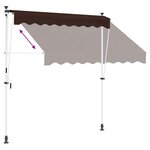 vidaXL Auvent rétractable manuel Marron 250 cm