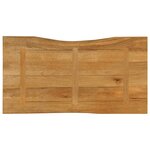 vidaXL Dessus de table 110x60x2 5 cm bord vivant bois massif manguier
