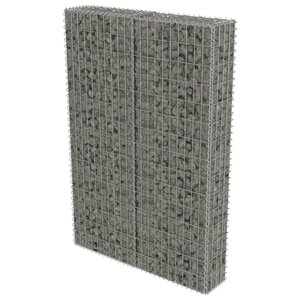 vidaXL Mur à gabion avec couvercles Acier galvanisé 100 x 20 x 150 cm