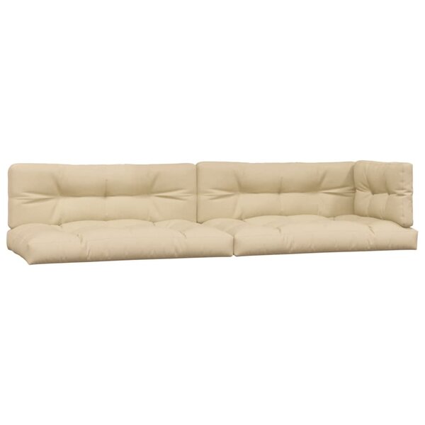 vidaXL Coussins de palette 5 Pièces beige tissu