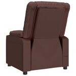 vidaXL Fauteuil de massage Marron Similicuir
