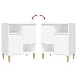 vidaXL Buffets 3 Pièces blanc 60x35x70 cm bois d'ingénierie