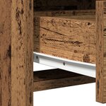 Set de coiffeuse 2 pièces avec LED en bois vieilli en bois d'ingénierie