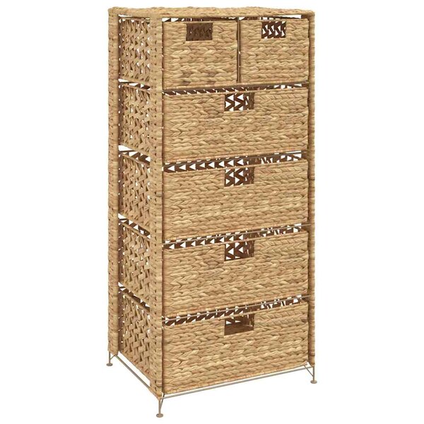 vidaXL Unité de rangement avec 6 paniers 47x37x100 cm Jacinthe d'eau