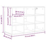 vidaXL Cabinet à chaussures Blanc 77 5 x 30 x 51 cm Bois d'ingénierie