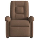 vidaXL Fauteuil inclinable électrique Marron Tissu