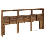 vidaXL Tête de lit Bois Ancien 220 x 17 x 102 cm Bois d'ingénierie