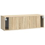 vidaXL Meuble TV mural 98 x 31 x 30 cm Chêne Sonoma Bois d'ingénierie