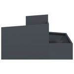 vidaXL Porte-plante Anthracite 80x80x50 cm Acier laminé à froid
