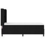 vidaXL Lit box avec matelas Noir 80x200 cm en tissu