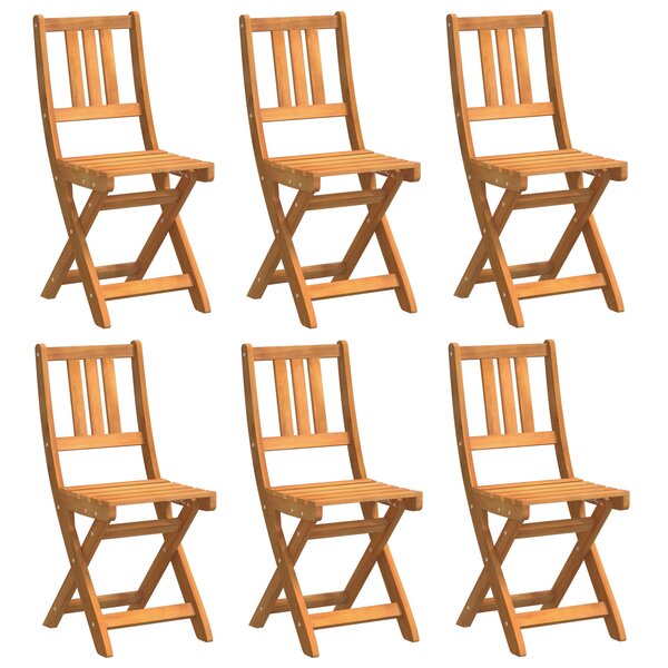 Chaises de jardin pliantes vidaXL 6 Pièces 36x46x86 cm Bois massif d'acacia