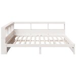 vidaXL Lit bibliothèque sans matelas blanc 200x200 cm bois pin massif