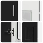 vidaXL Haut Armoire FLORIN Noir 60 x 35 x 182 cm Bois d'ingénierie