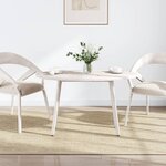 vidaXL Dessus de table blanc 110x55x2 5 cm bois de pin massif ovale