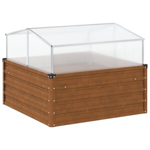 vidaXL Jardinière de jardin avec serre acier résistant aux intempéries