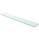 vidaXL Panneaux d'étagère 2 Pièces Verre Transparent 100 x 15 cm