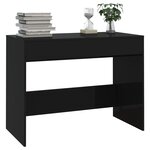 vidaXL Bureau Noir 101x50x76 5 cm Bois d'ingénierie