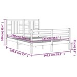 vidaXL Cadre de lit sans matelas bois de pin massif