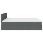 VidaXL Cadre de lit ottoman avec matelas gris foncé 160x200cm tissu