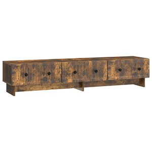 vidaXL Meuble TV 147 x 34 5 x 30 cm Chêne fumé Bois d'ingénierie