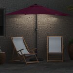 vidaXL Parasol de jardin Rouge bordeaux 294 x 150 x 224 cm tissu