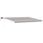 vidaXL Auvent Rétractable avec Gris clair 400 ×350 cm tissu