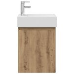 vidaXL Meuble de salle de bain avec robinet Chêne artisanal