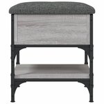 vidaXL Banc à chaussures sonoma gris 42x42x45 cm bois d'ingénierie
