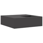 Brasero vidaXL avec rangement à bûches Noir 100x100x30 cm Acier