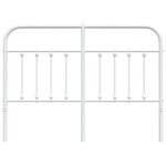 vidaXL Tête de lit métal blanc 150 cm
