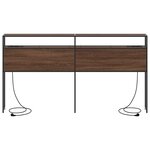 vidaXL Tête de lit de rangement Chêne marron 180 cm Bois d'ingénierie