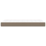 vidaXL Matelas à ressorts ensachés pour enfants fermeté moyenne taupe 80x160 cm tissu
