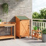 vidaXL Abri de jardin Marron 59 5 x 56 x 113 5 cm Bois d'ingénierie