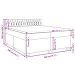 vidaXL Sommier à lattes de lit avec matelas Taupe 200x200 cm Tissu