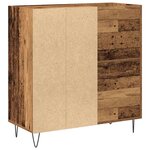 vidaXL Meuble à vinyles avec étagère chêne artisanal 85 x 38 x 89 cm