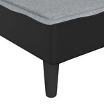 vidaXL Canapé-lit en forme de L gris clair 255x140x70 cm tissu