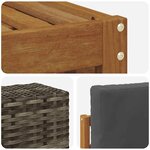 vidaXL Ensemble de canapés d'extérieur 5 pc Naturel et Anthracite