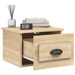 vidaXL Table de chevet murale chêne sonoma 41 5x36x28 cm