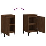 vidaXL Tables de chevet 2Pièces chêne marron 40x35x70cm bois d'ingénierie
