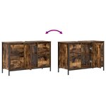vidaXL Meuble sous-vasque avec tiroirs chêne fumé 90x34 5x60 cm