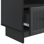 vidaXL Meuble TV avec tiroir Noir 102 x 34 5 x 50 cm Bois d'ingénierie