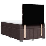 vidaXL Sommier à lattes de lit avec matelas Marron foncé 120x200 cm