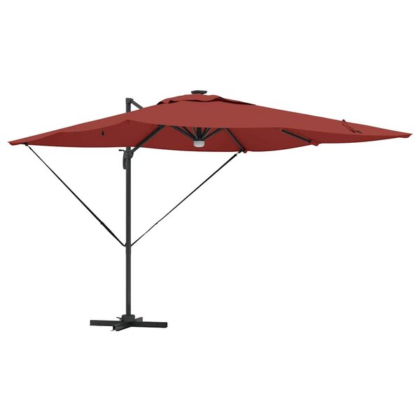 vidaXL Parasol Roma Rouge 286 x 285 x 270 cm Aluminium  Polyester