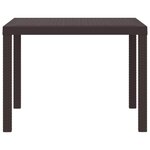 vidaXL Table de Jardin Marron 100 x 100 x 73 cm polyrotin