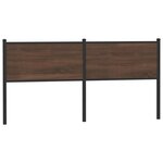 vidaXL Tête de lit chêne marron 180 cm bois d'ingénierie et acier