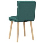 vidaXL Chaises à manger lot de 2 vert foncé tissu